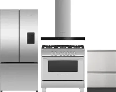 4 Piece Package Includes Refrigerator, Range, Hood And Dishwasher